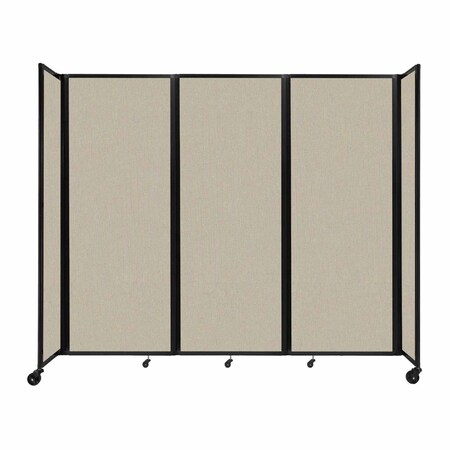 Versare Room Divider 360 Folding Portable Partition 8'6" x 7'6" Sand Fabric 1190318